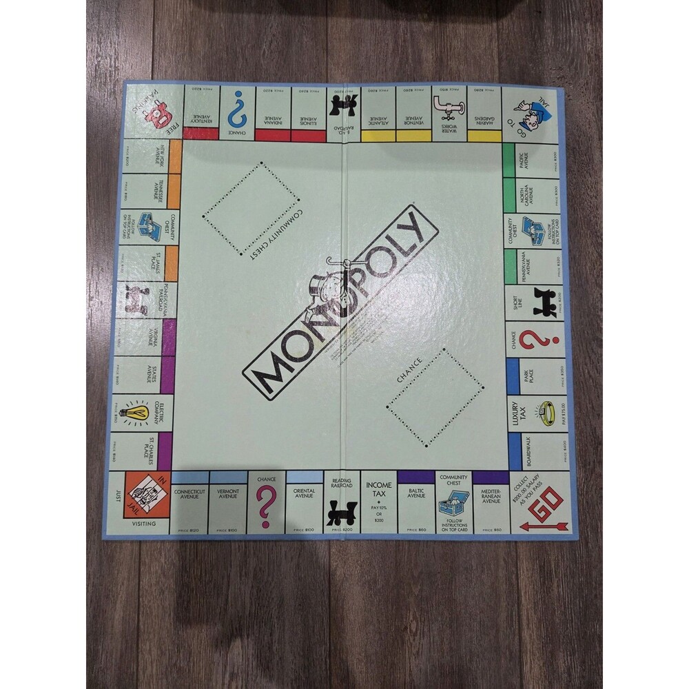Vintage 1985 Monopoly Replacement Board